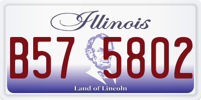 IL license plate B575802