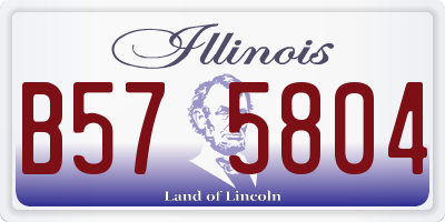 IL license plate B575804