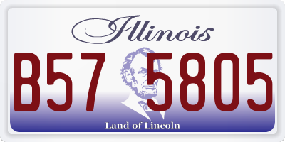 IL license plate B575805