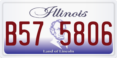 IL license plate B575806
