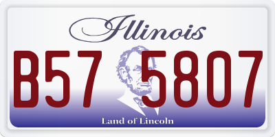 IL license plate B575807