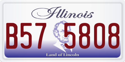 IL license plate B575808