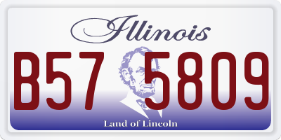 IL license plate B575809