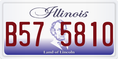 IL license plate B575810