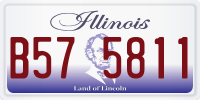 IL license plate B575811