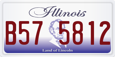 IL license plate B575812