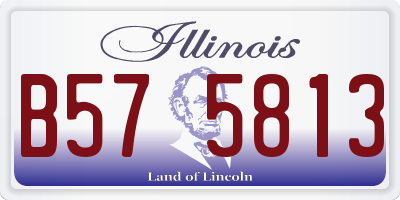 IL license plate B575813