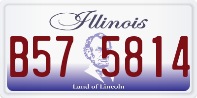 IL license plate B575814