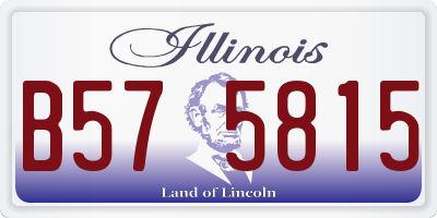 IL license plate B575815