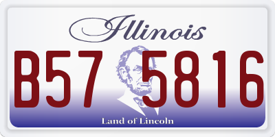 IL license plate B575816