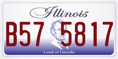 IL license plate B575817