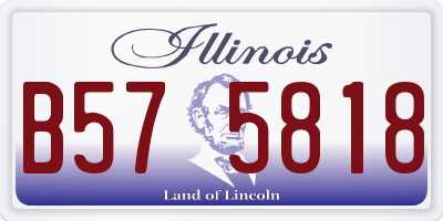 IL license plate B575818