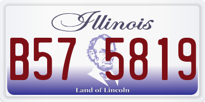 IL license plate B575819