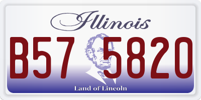 IL license plate B575820