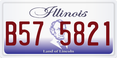 IL license plate B575821