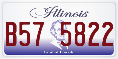 IL license plate B575822