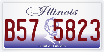 IL license plate B575823