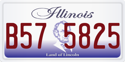 IL license plate B575825