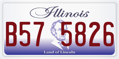 IL license plate B575826