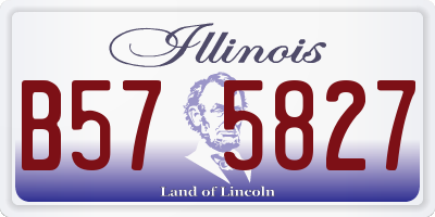 IL license plate B575827