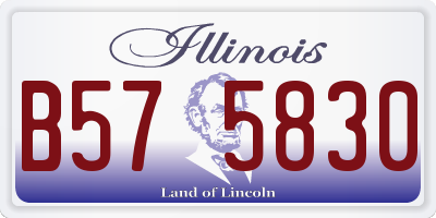 IL license plate B575830
