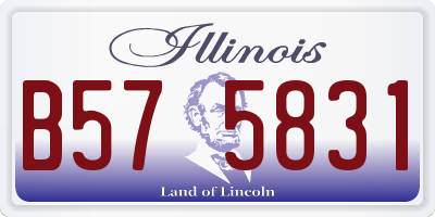 IL license plate B575831