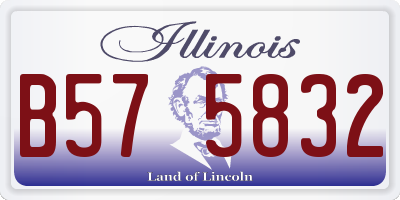 IL license plate B575832