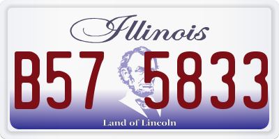 IL license plate B575833