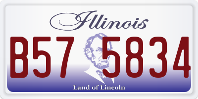 IL license plate B575834