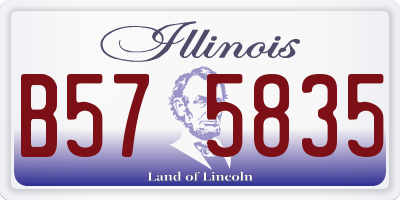 IL license plate B575835
