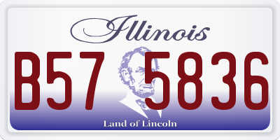 IL license plate B575836