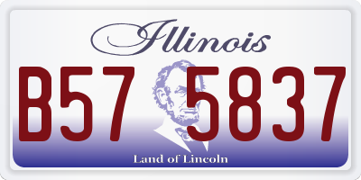 IL license plate B575837