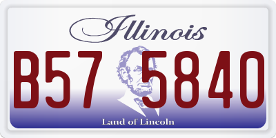 IL license plate B575840
