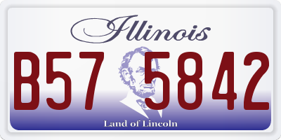IL license plate B575842