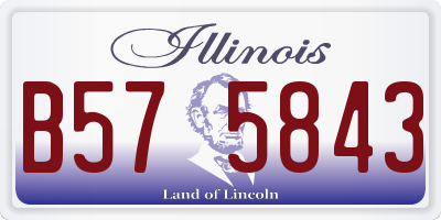 IL license plate B575843