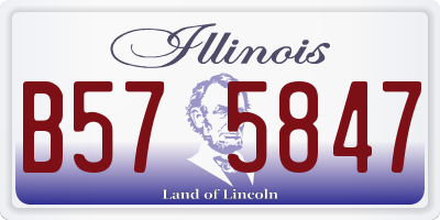 IL license plate B575847