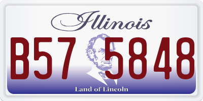 IL license plate B575848