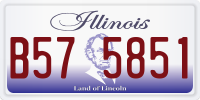 IL license plate B575851