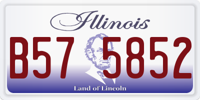 IL license plate B575852