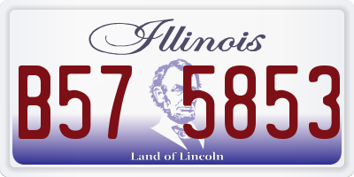 IL license plate B575853