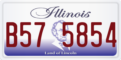 IL license plate B575854