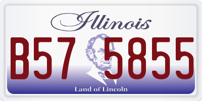 IL license plate B575855