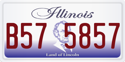 IL license plate B575857