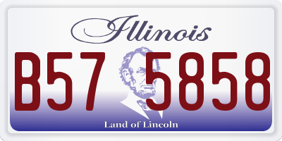 IL license plate B575858