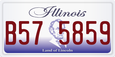 IL license plate B575859