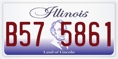 IL license plate B575861