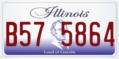 IL license plate B575864