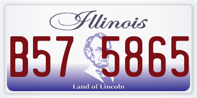 IL license plate B575865