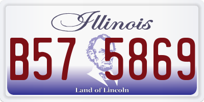 IL license plate B575869