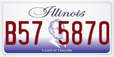IL license plate B575870